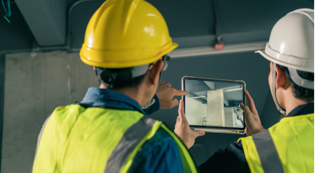 Engenheiros aproveitando a digitalização na construção