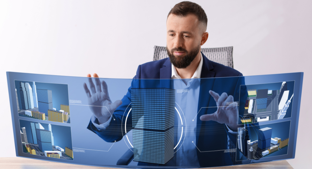 Engenheiro usando o lean bim planner