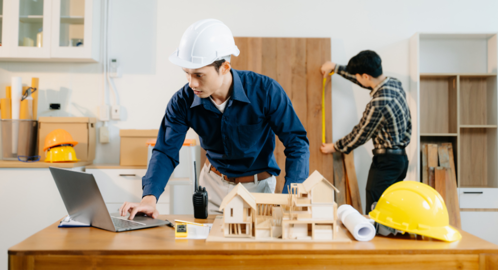 Engenheiro calculando índice de produtividade